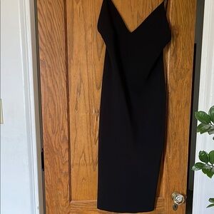 Zara Black Asymmetrical Slip Dress
